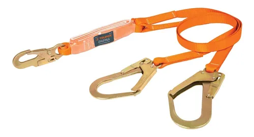 Línea de vida absorbedor de impacto doble brazo con gancho grande